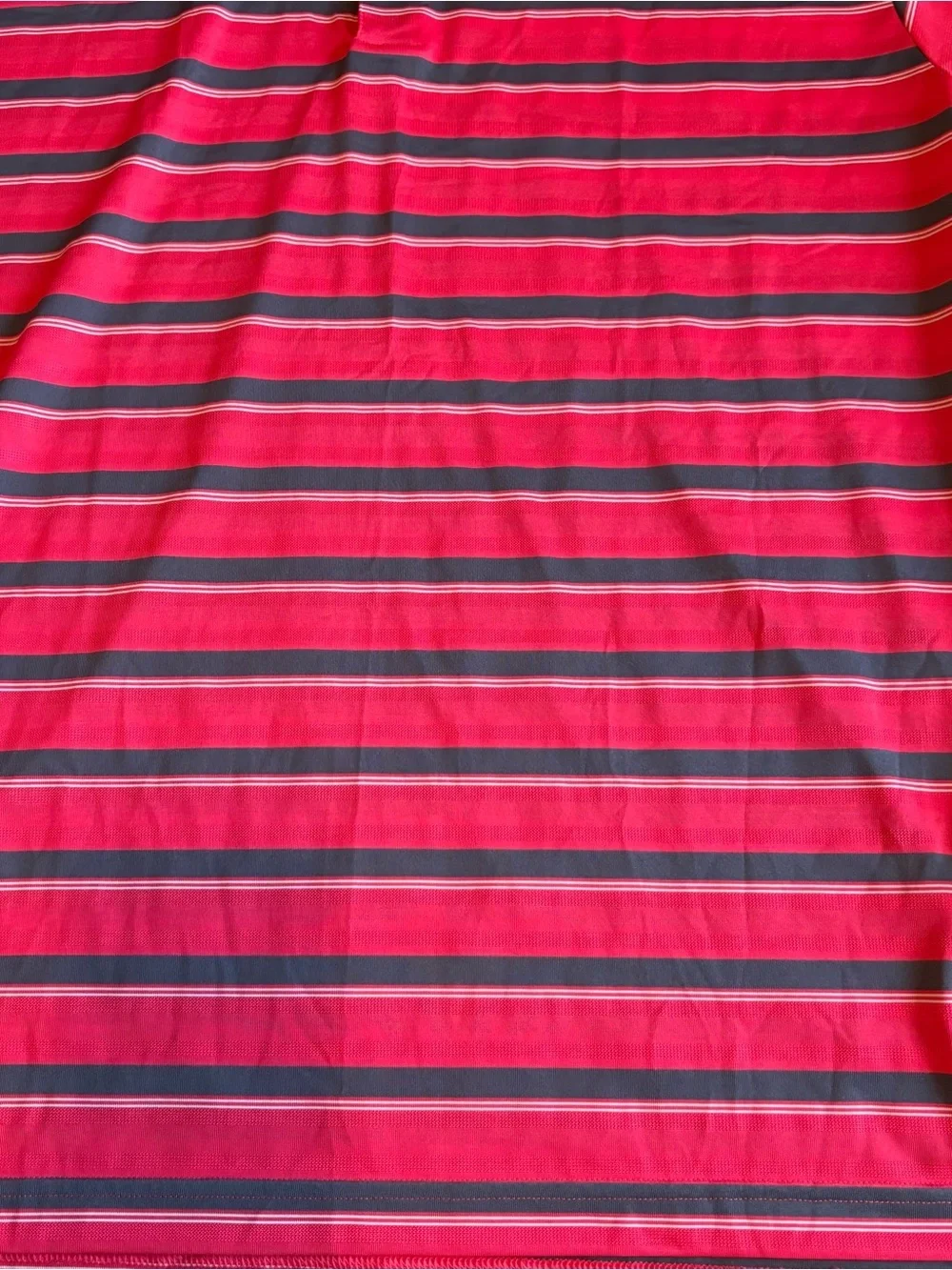 Adidas Red Gray Striped Climalite Polo Shirt XL Men’s